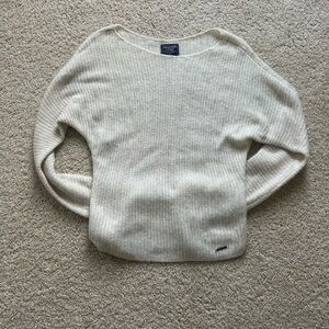 Abercrombie & Fitch Cream Crew Neck Sweater